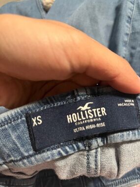 Hollister Denim Ultra High-Rise bellbottoms in Light Blue Wash